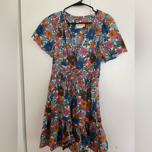 Anthropologie Somerset Mini Dress in Pink Combo